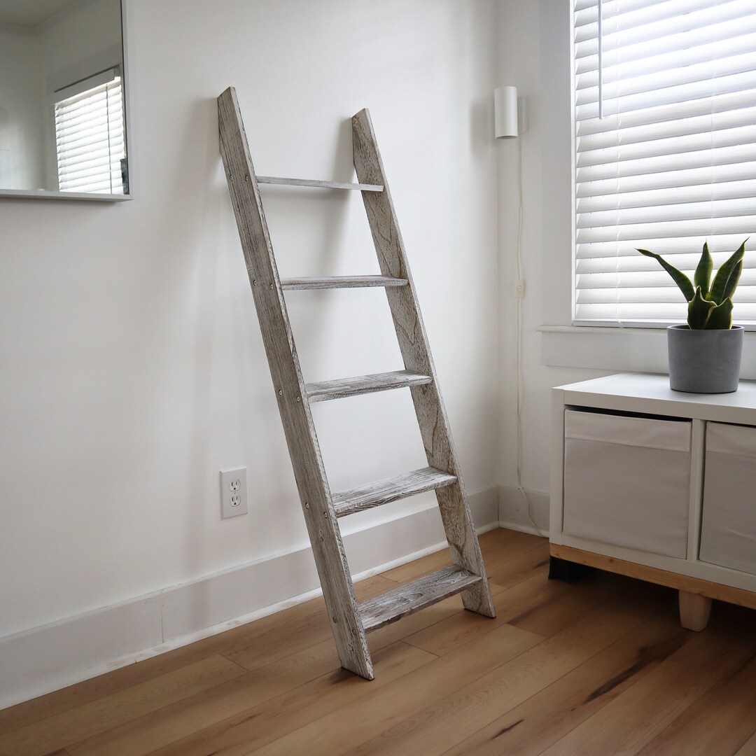 Blanket Ladder Rustic Blanket Rack Leaning Towel Ladder Ladder Blanket