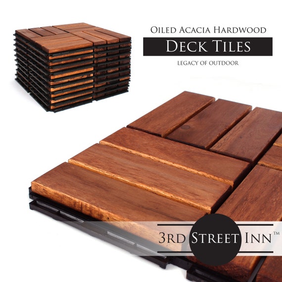 Deck Tiles Patio Pavers Acacia Wood Outdoor Flooring Image 0