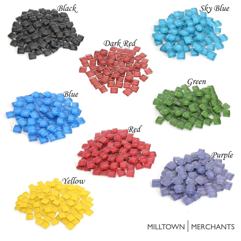 Crystal Mosaic Tiles 10 Mm Your Choice Of Color