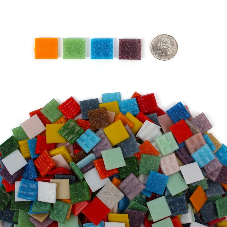 Rainbow Multicolor Blend Mosaic Tiles Bulk Mosaic Blend Etsy