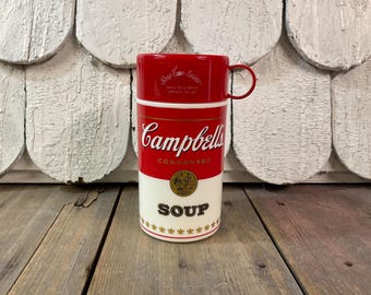 Campbell’s Soup Can-tainer Plastic Thermos~1998