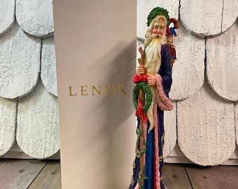 Lenox Porcelain Pencil Santa~The Wreath Bearer W/Box~1997 (small repair)