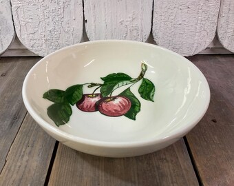 Poppy Trail by Metlox California Apple Hand Painted 9” Bowl~1950s