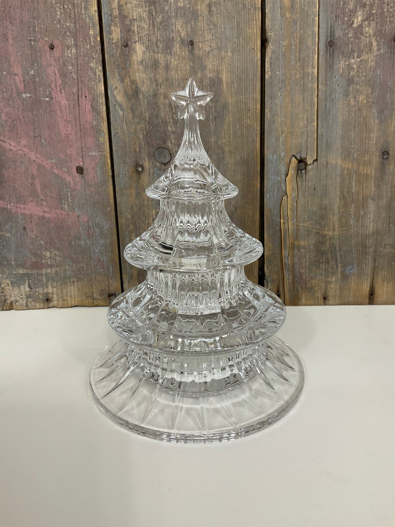 Gorham Holiday Traditions 9 1/2 3 Tier Christmas Tree Crystal Etsy