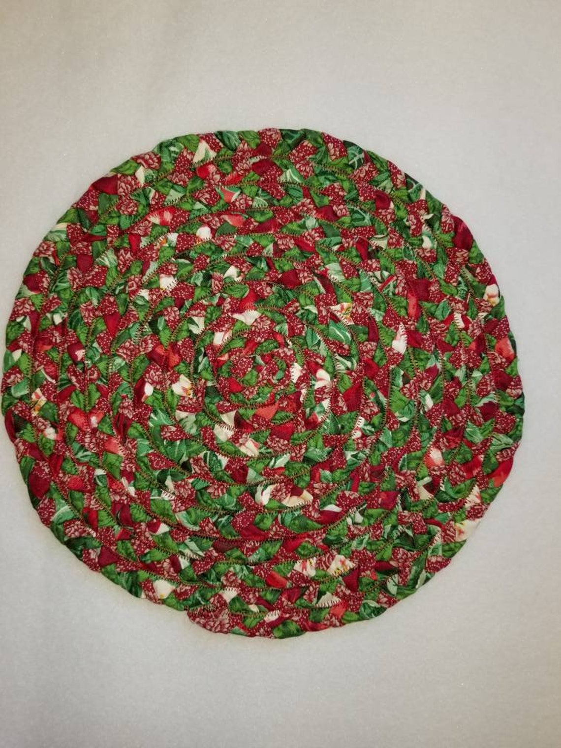 11 1/2 HandBraided Christmas Table Mat Etsy