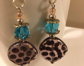 Peacock Dot Earrings