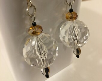 Crystal Clear Globe Earrings