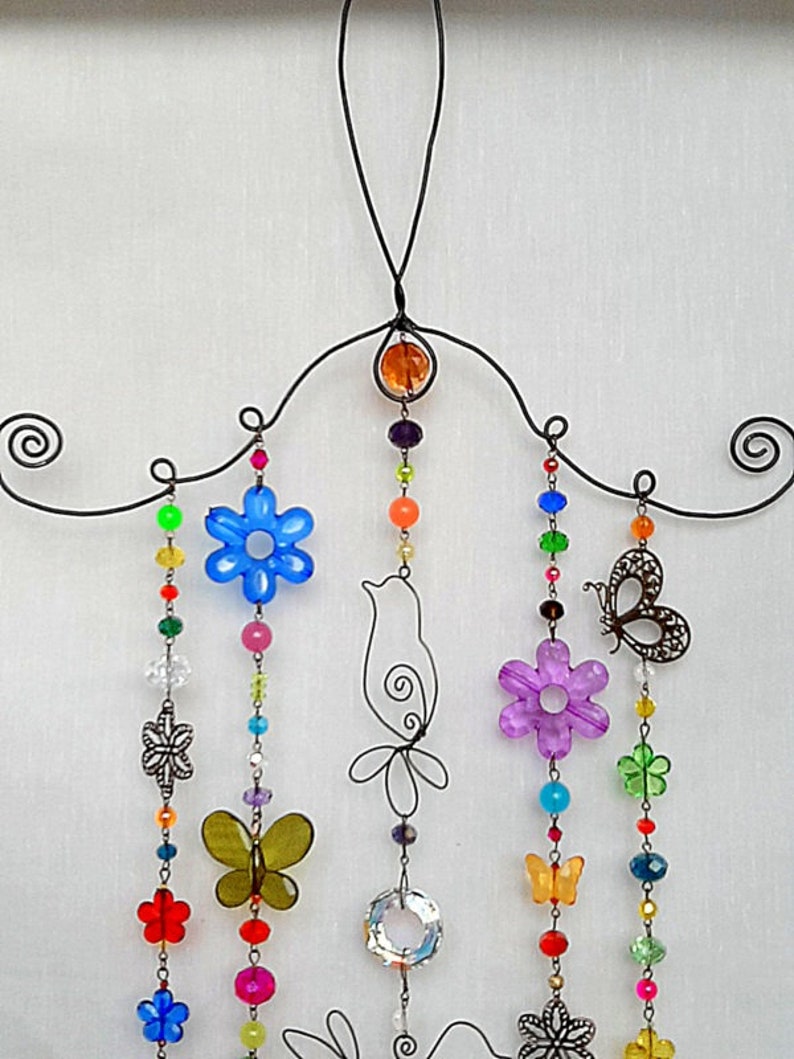 Crystal Beaded Curtain Window Suncatcher Wall Decor Crystal Etsy