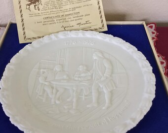 Fenton Bicentennial Commemorative Plate In God We Trust