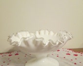 Vintage 1960s Fenton Silvercrest Low Footed Comport