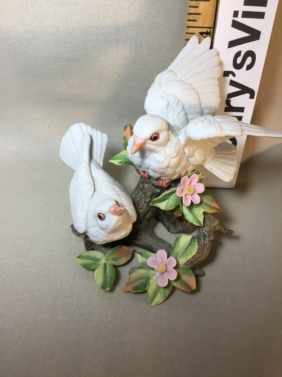 Vintage Bisque Porcelain Doves Etsy