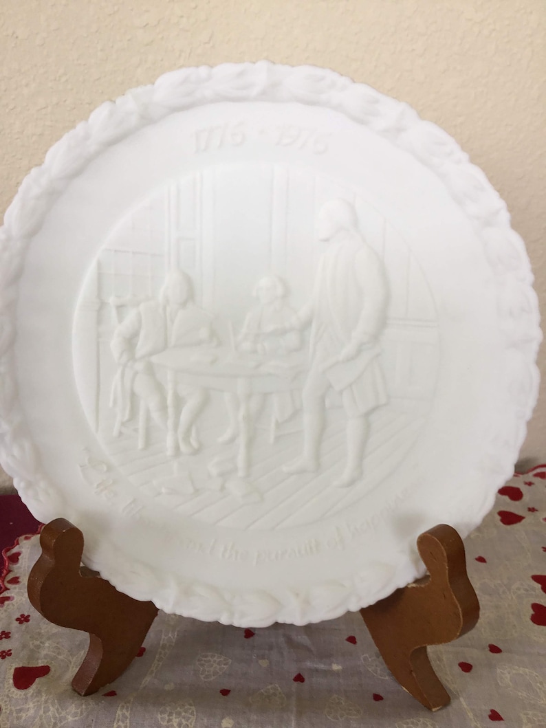 Fenton Bicentennial Commemorative Plate In God We Trust