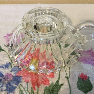 Vintage EAPG clear glass Anchor Hocking Candle Holder