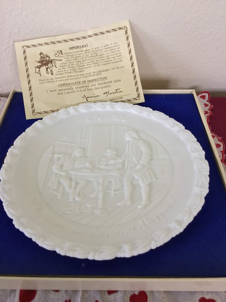 Fenton Bicentennial Commemorative Plate In God We Trust
