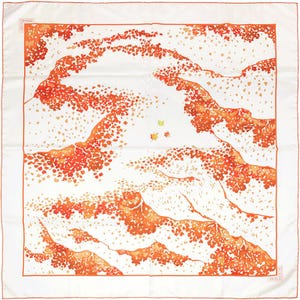 Hermes Scarf &quot;Trois Feuilles&quot; by Catherine Baschet 90cm Silk | Foulard Carre