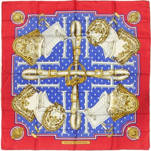 Hermes Scarf &quot;Selles a Housse&quot; by Christiane Vauzelles Vintage 90cm Silk | Carre Foulard
