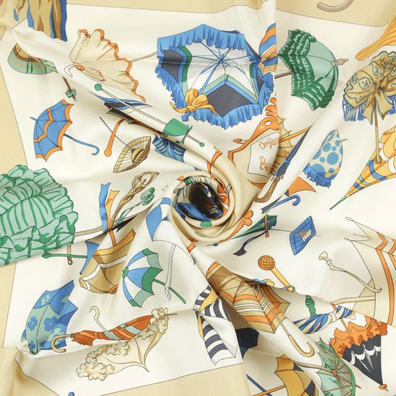 Hermes Scarf "Ombrelles et Parapluies" by Hubert … - image 3