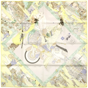 Hermes Scarf &quot;Artisans d&#39;Hermes&quot; by Akira Yamaguchi 90cm Silk | Carre Foulard NIB