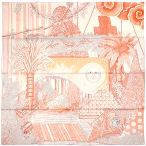 Hermes Scarf &quot;Acte III, Scene I, La Clairiere&quot; by Édouard Baribeaud 90cm Silk | Carre Foulard