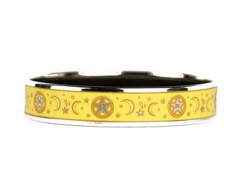 Hermes Bracelet Enamel Palladium Silver 65 Narrow | Bangle SHW
