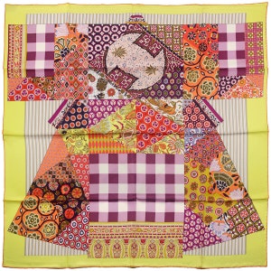 Hermes Scarf "L'Art du Sarasa" by Aline Honore 90cm Silk | Carre Foulard
