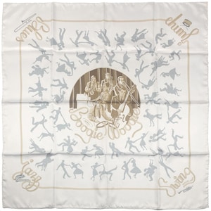 Hermes Scarf &quot;Boogie Woogie&quot; by Sophie Koechlin 90cm Silk | Carre Foulard