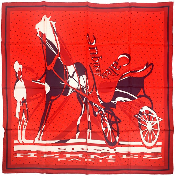 Carré Hermès 90cm En Soie - Foulard Occasion Multicolore - Accessoire De Luxe Vintage