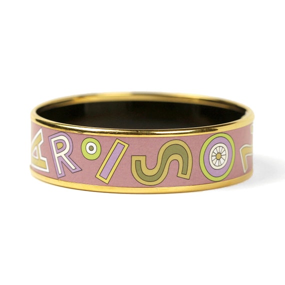 Hermes Bracelet 65 Wide Gold Enamel Tohu Bohu | Bangle GHW View 2