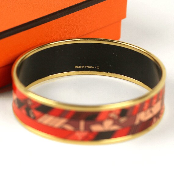 Hermes Bracelet 65 Wide Gold Enamel Astrologie No… - image 4