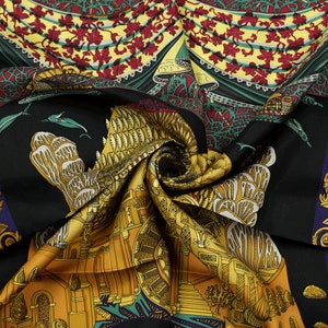 Hermes Scarf &quot;L&#39;Atlantide&quot; by Annie Faivre 90cm Silk | Carre Foulard