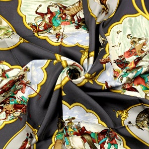 Hermes Scarf PAMPA Jean De Fougerlolle Hermes Scarf Silk Hermes Scarf PAMPA Jean De Fougerlolle Hermes Scarf Silk