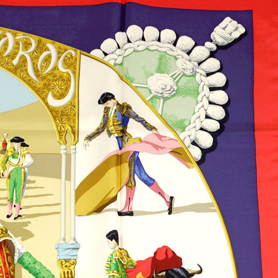 Hermes Scarf "Plaza de Toros" by Hubert de Watrig… - image 7