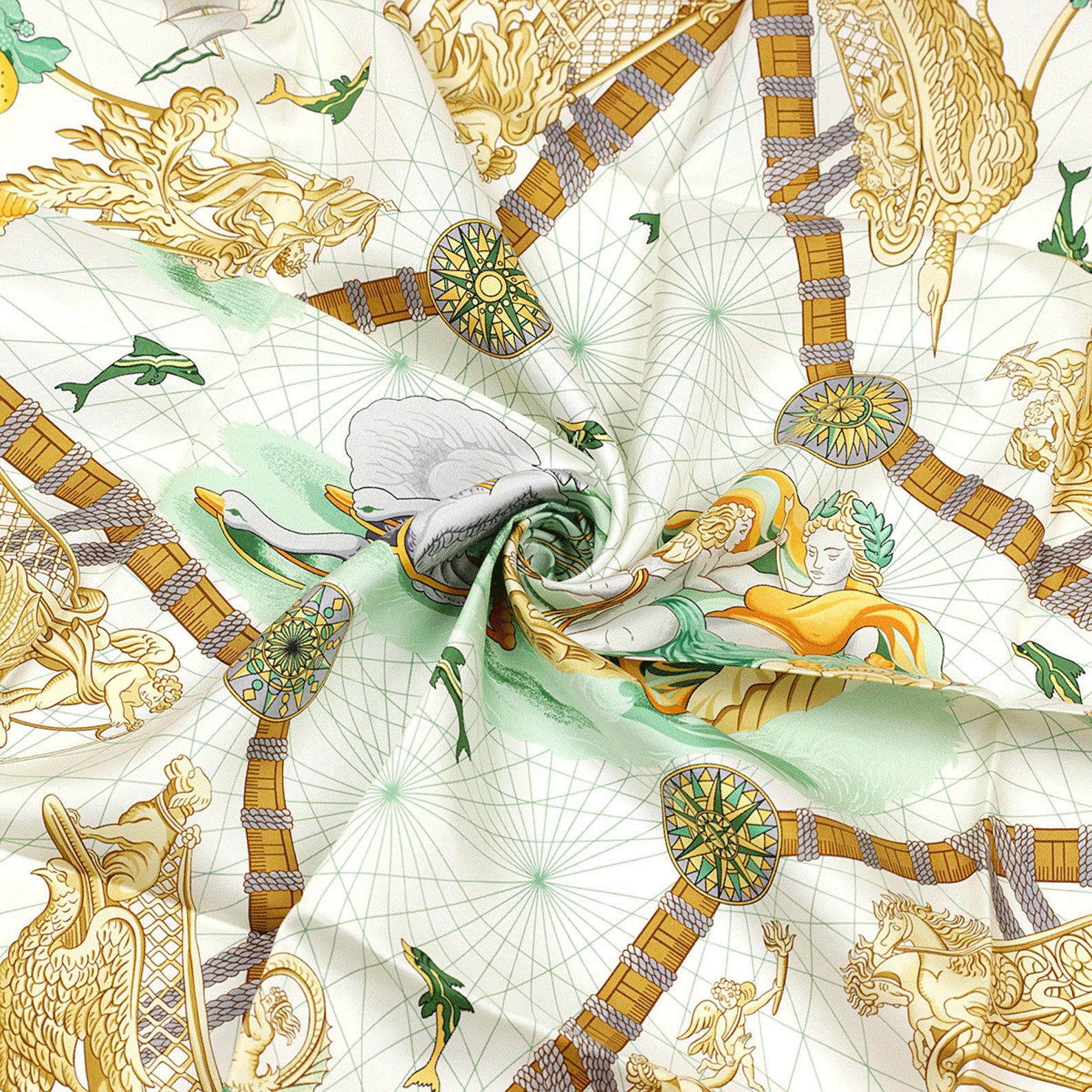 Hermes Scarf balade Oceane by Julia Abadie 90cm - Etsy