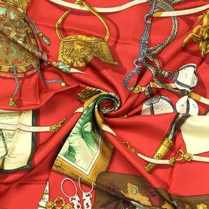 Hermes Scarf "Memoire d'Hermes" by Caty Latham Vintage 90cm Silk | Foulard Carre