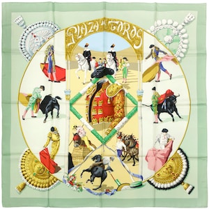 Hermes Scarf &quot;Plaza de Toros&quot; by Hubert de Watrigant 90cm Silk | Carre Foulard