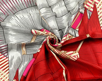 エルメス カレ90 ソレイユ・ド・ソワ シルクスカーフ エルメス(Hermes