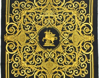 エルメス スカーフ「チュイルリー」 ジョアシャン・メッツ作 ヴィンテージ 90cm シルク | Carre Foulard