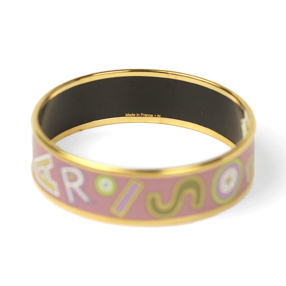 Hermes Bracelet 65 Wide Gold Enamel Tohu Bohu | Bangle GHW View 5