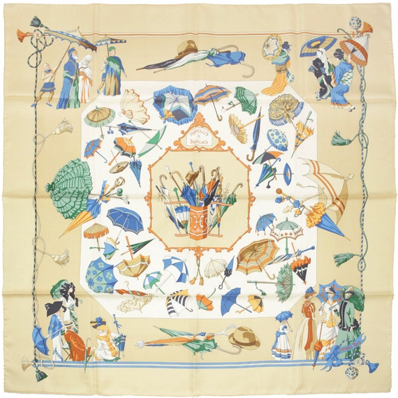 Hermes Scarf "Ombrelles et Parapluies" by Hubert … - image 1