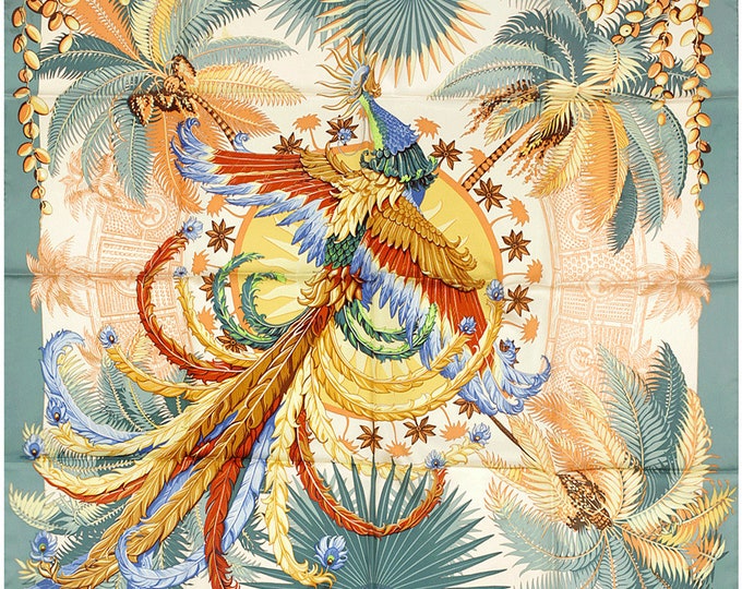 Hermes Scarf mythiques Phoenix by Laurence - Etsy