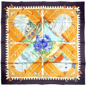 Hermes Scarf "Varangues" by Dimitri Rybaltchenko Vintage 90cm Silk | Carre Foulard