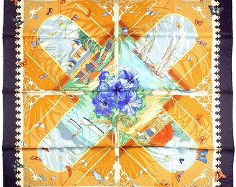 Hermes Scarf &quot;Varangues&quot; by Dimitri Rybaltchenko Vintage 90cm Silk | Carre Foulard