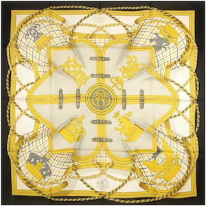Hermes Scarf "Grande Tenue" by Henri d'Origny Vintage 90cm Silk | Carre Foulard