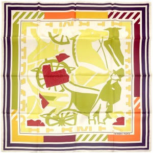 Hermes Scarf &quot;Puzzle&quot; by Joachim Metz 90cm Silk | Carre Foulard