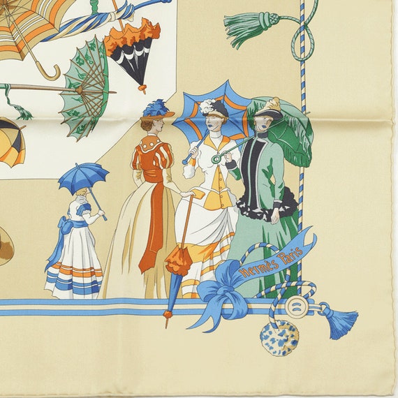 Hermes Scarf "Ombrelles et Parapluies" by Hubert … - image 4