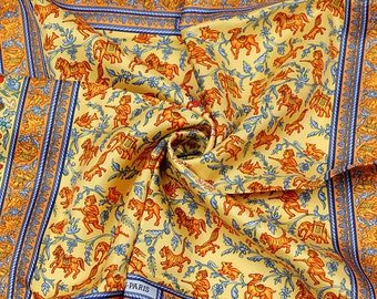 Hermes Scarf "Chasse en Inde" by Michel Duchene Vintage 90cm Silk | Carre Foulard