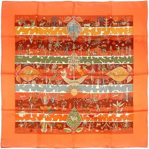 Hermes Scarf &quot;Rives Fertiles&quot; by Christine Henry 90cm Silk | Foulard Carre
