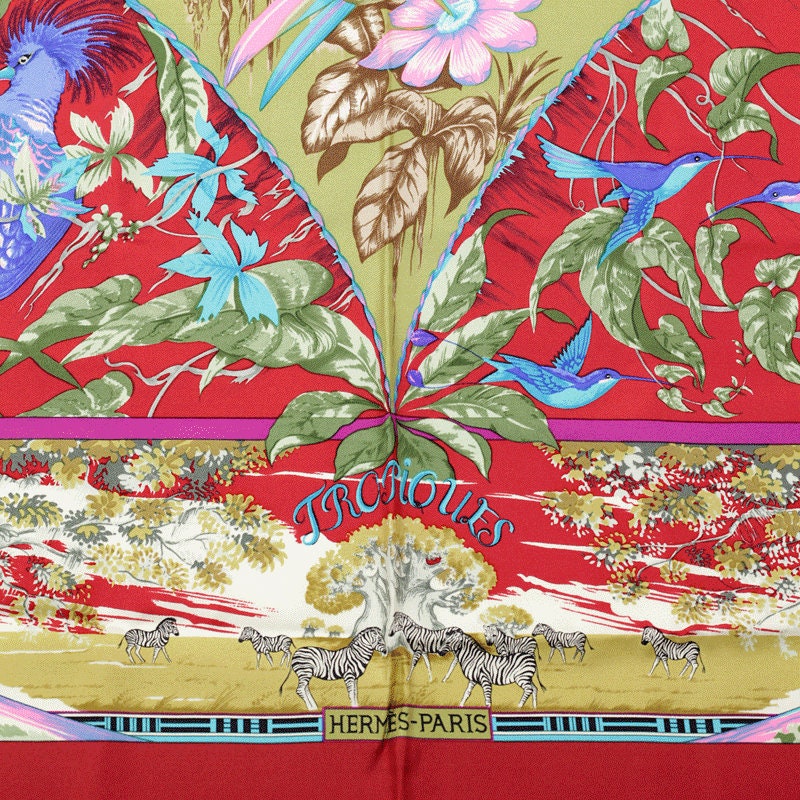 HERMES TROPIQUES シルクスカーフ HERMES エルメス スカーフ ショール カレ140『TROPIQUES