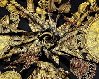 Hermes Scarf "L'Or des Chefs" by Joachim Metz 90cm Silk | Carre
