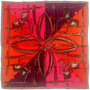 Hermes Scarf &quot;Brides Et Harnais De Pologne&quot; by Benoit Pierre Emery 70cm Silk | Foulard Carre